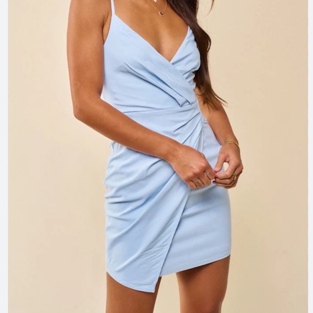 BLUE BLUSH blue midi dress size small